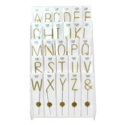 Big Golden Sparkler Letters, A-Z, &