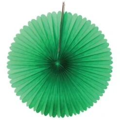 Light Green Tissue Paper Fan 13"
