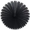 Black Tissue Paper Fan 13"