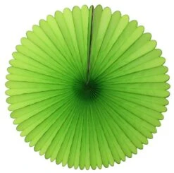 Lime Tissue Paper Fan 13"