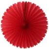 Red Tissue Paper Fan 13in