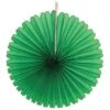 Dark Green Tissue Paper Fan 13"