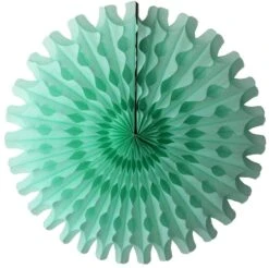 Mint Tissue Paper Fan 18"