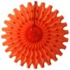 Orange Tissue Paper Fan 18"