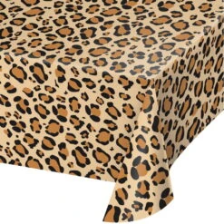 Creative Converting Leopard Print Plastic Table Cover