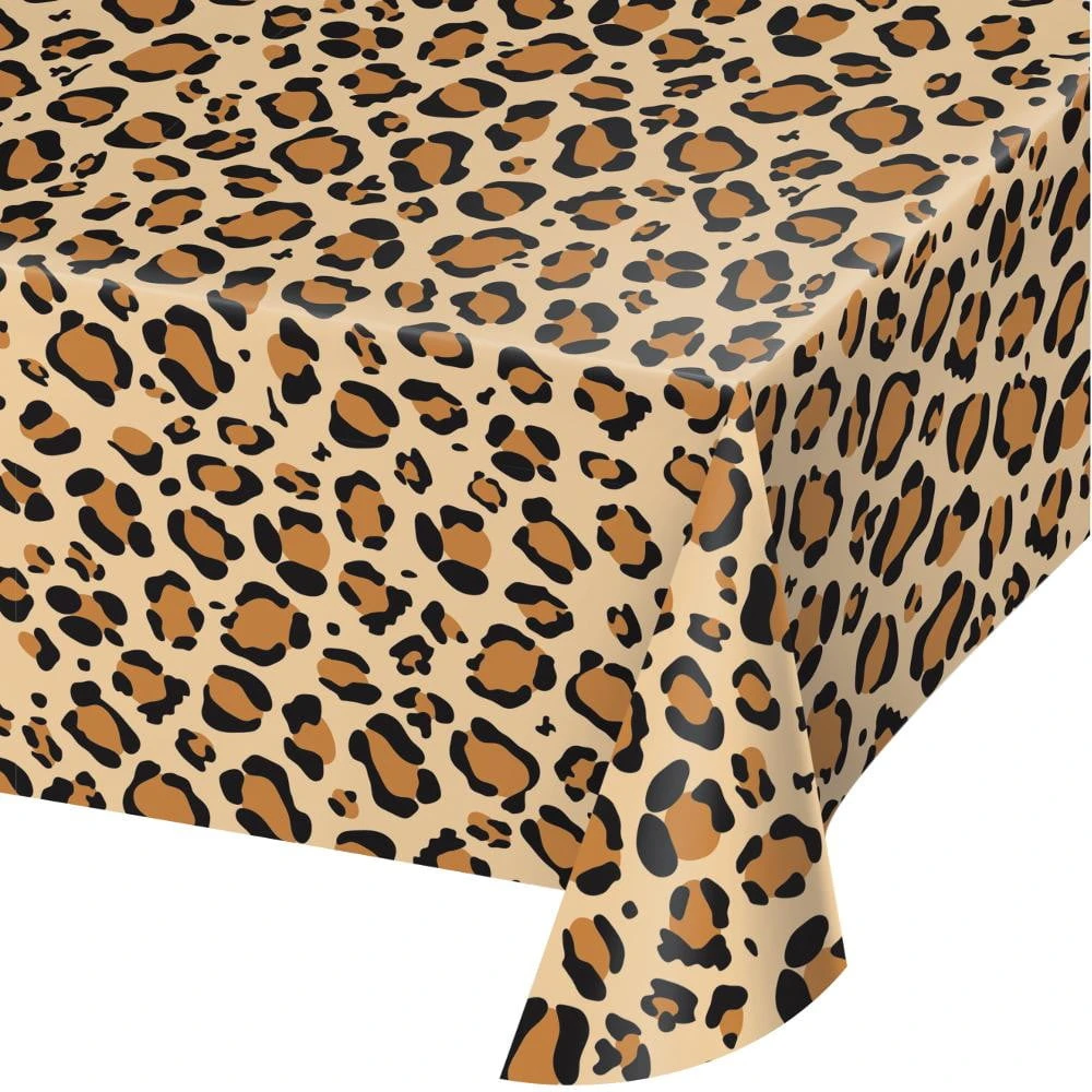 Creative Converting Leopard Print Plastic Table Cover