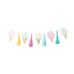 Creative Converting Ice Cream Tassel Banner 6.4ft