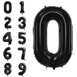34" Black Number Balloon 0-9