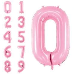 34" Pink Number Balloon 0-9