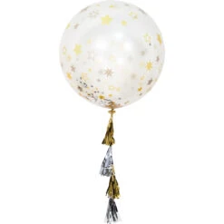 Creative Converting Giant Starry Night Confetti Balloon With Tassels 36in