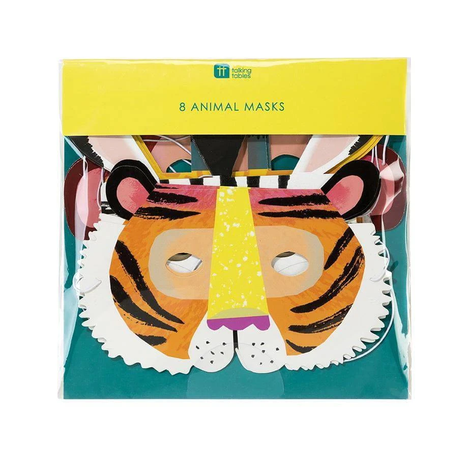 Talking Tables Party Animals Paper Masks 8ct - Image 2