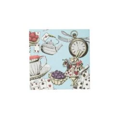 Talking Tables Blue Alice In Wonderland Dessert Napkins 20ct