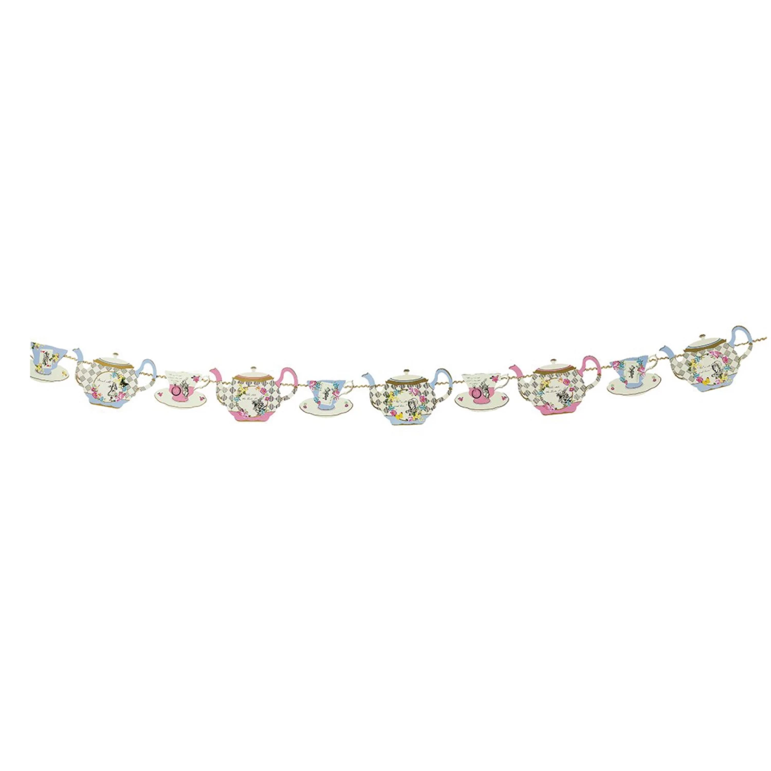 Talking Tables Alice In Wonderland Teapot Garland 13ft