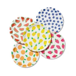 Assorted Fruit Punch Dessert Plates 10ct