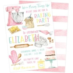 Baking Party Birthday Invitation