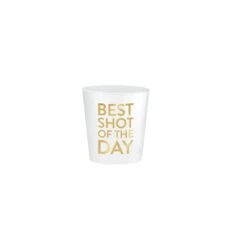 Best Shot Of The Day White Plastic Shot Cups 10ct