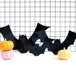 Black Acrylic Bat Decorations 3ct