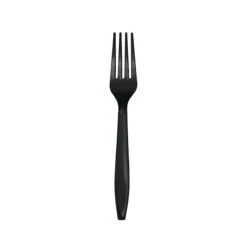Creative Converting Black Plastic Forks 24ct