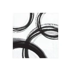 Creative Converting Black & White Abstract Lunch Napkins 16ct