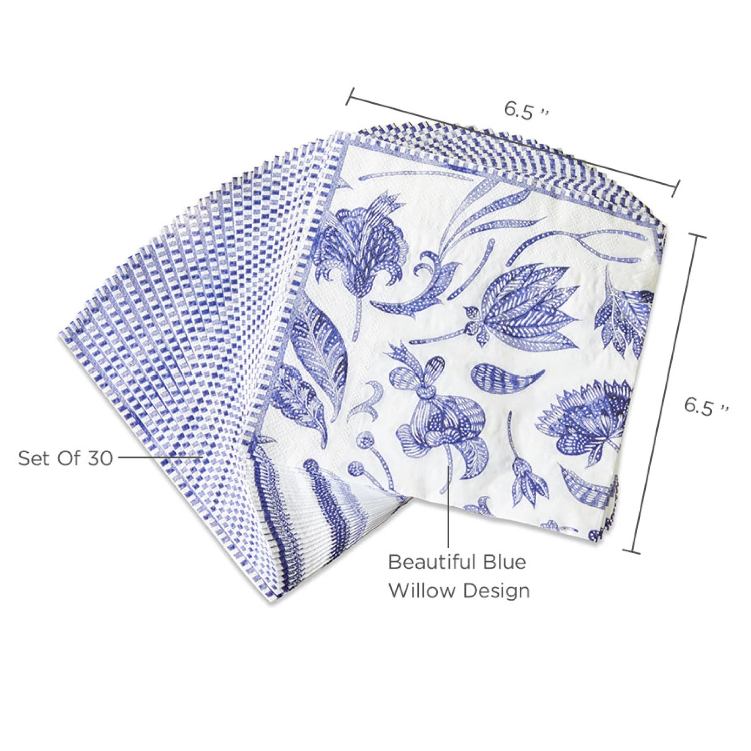 Blue Willow Lunch Napkins 30ct - Image 5