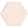 Blush Pink & Rose Gold Hexagon Dinner Plates 8ct