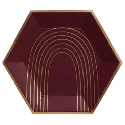 Bordeaux Berry Arch Lunch Plates 8ct