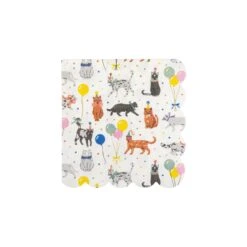 Cat Party Dessert Napkins 18ct