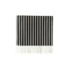Cream & Black Striped Fringe Dessert Napkins 24ct