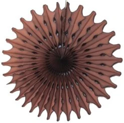 Dark Brown Tissue Paper Fan 18"