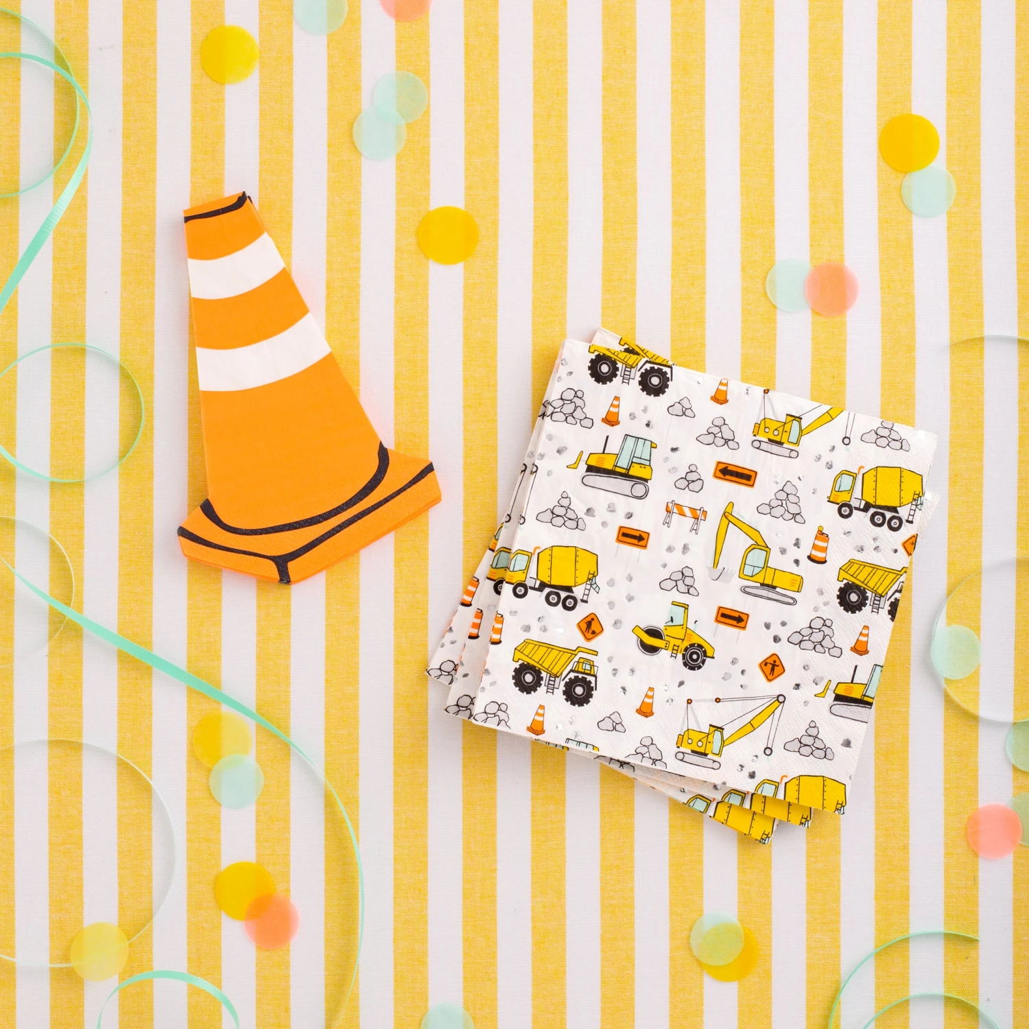 Under Construction Cone Napkins 16ct - Image 4