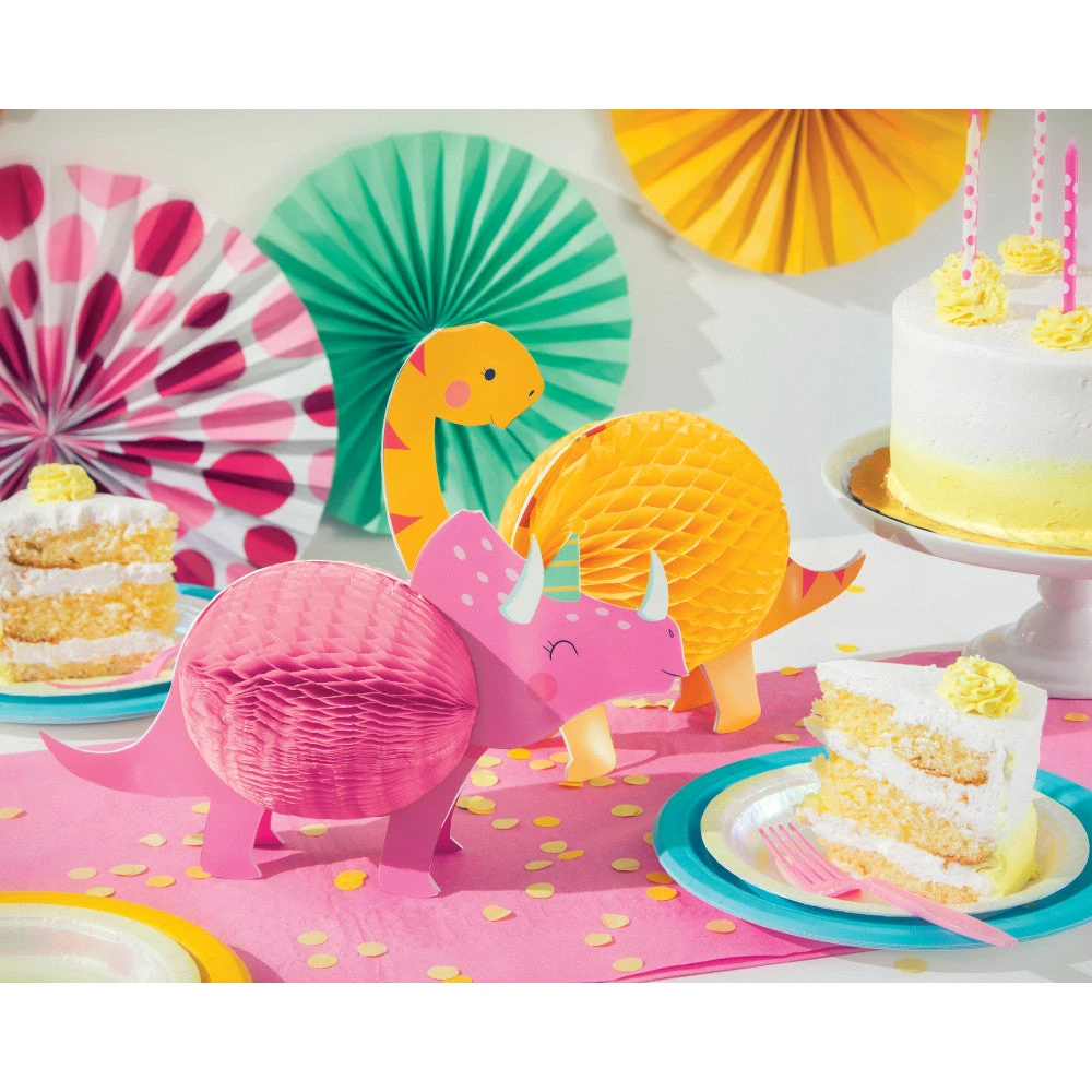 Creative Converting Girl Dinosaur Centerpieces 2ct - Image 2