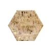 Creative Converting Hexagon Gold Foil Cork Dessert Plates 8ct