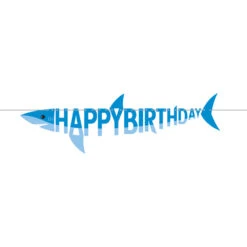Creative Converting Fierce Happy Birthday Shark Banner