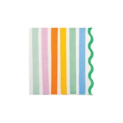 Fiesta Striped Dessert Napkins 24ct