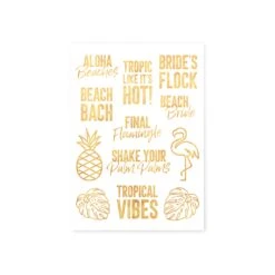 Tropical Bachelorette Temporary Tattoos 10ct