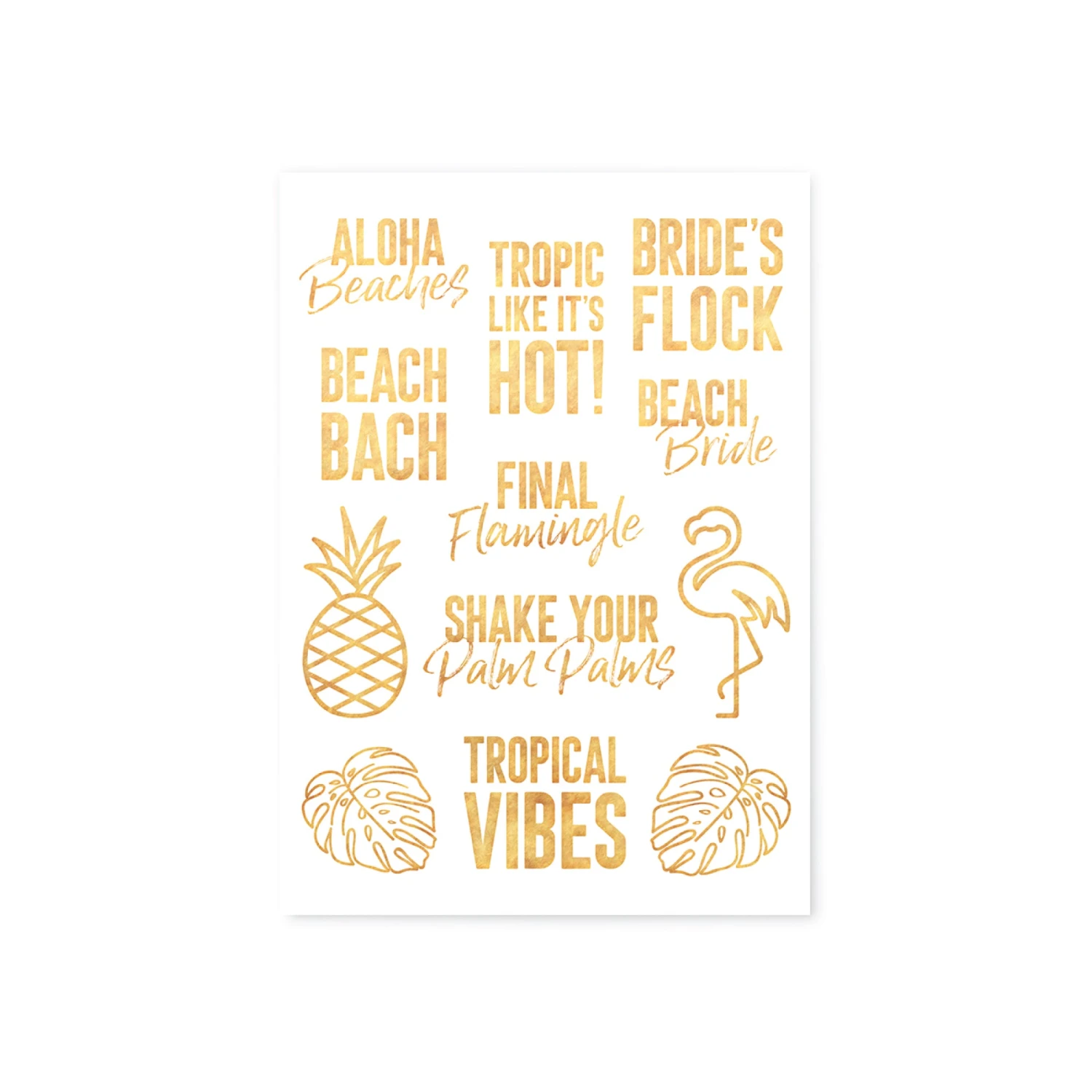 Tropical Bachelorette Temporary Tattoos 10ct