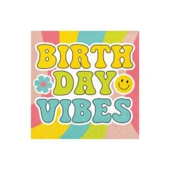 Creative Converting Flower Power Lunch Napkins 16ct