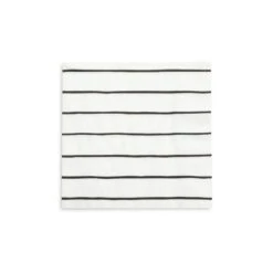 Frenchie Black Striped Dessert Napkins 16ct