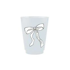 Blue Frosted Tying The Knot Plastic Cups 8ct