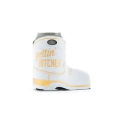 Gettin' Hitched Cowgirl Boot Can Coozie