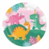 Creative Converting Girl Dinosaur Party Lunch Plates 8ct