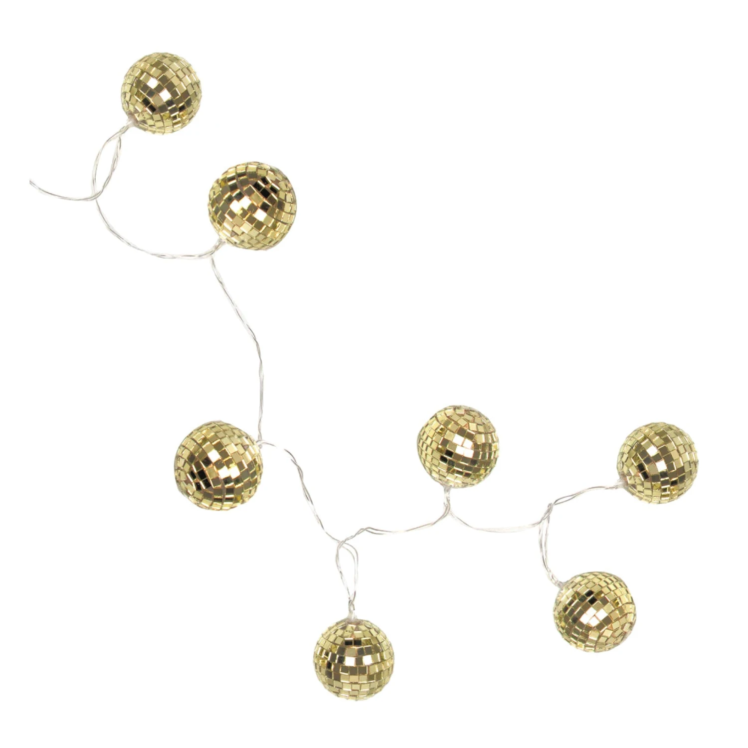 Talking Tables Gold Disco Ball String Lights 5.2ft