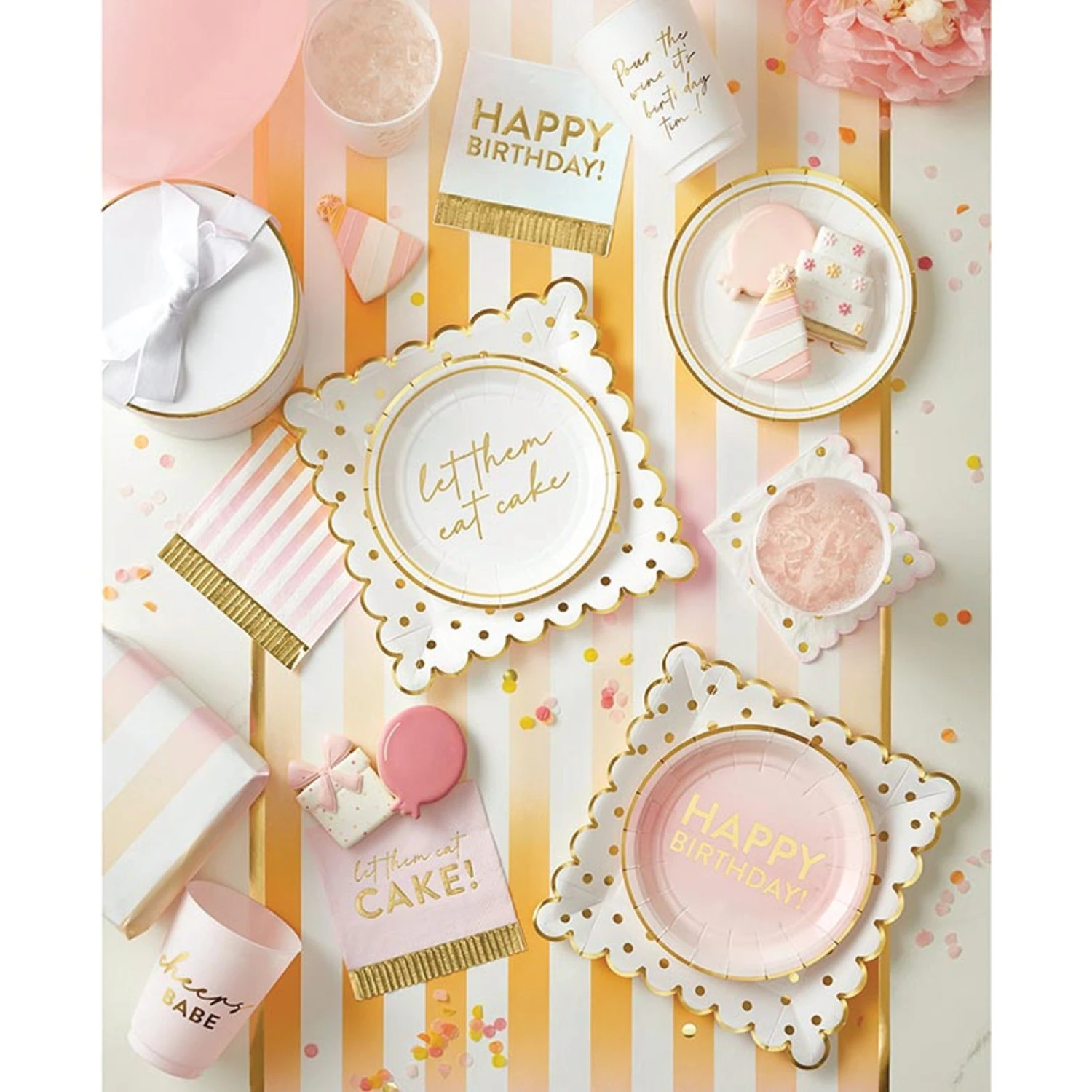 Gold Foil Polka Dot Dessert Napkins 20ct - Image 2