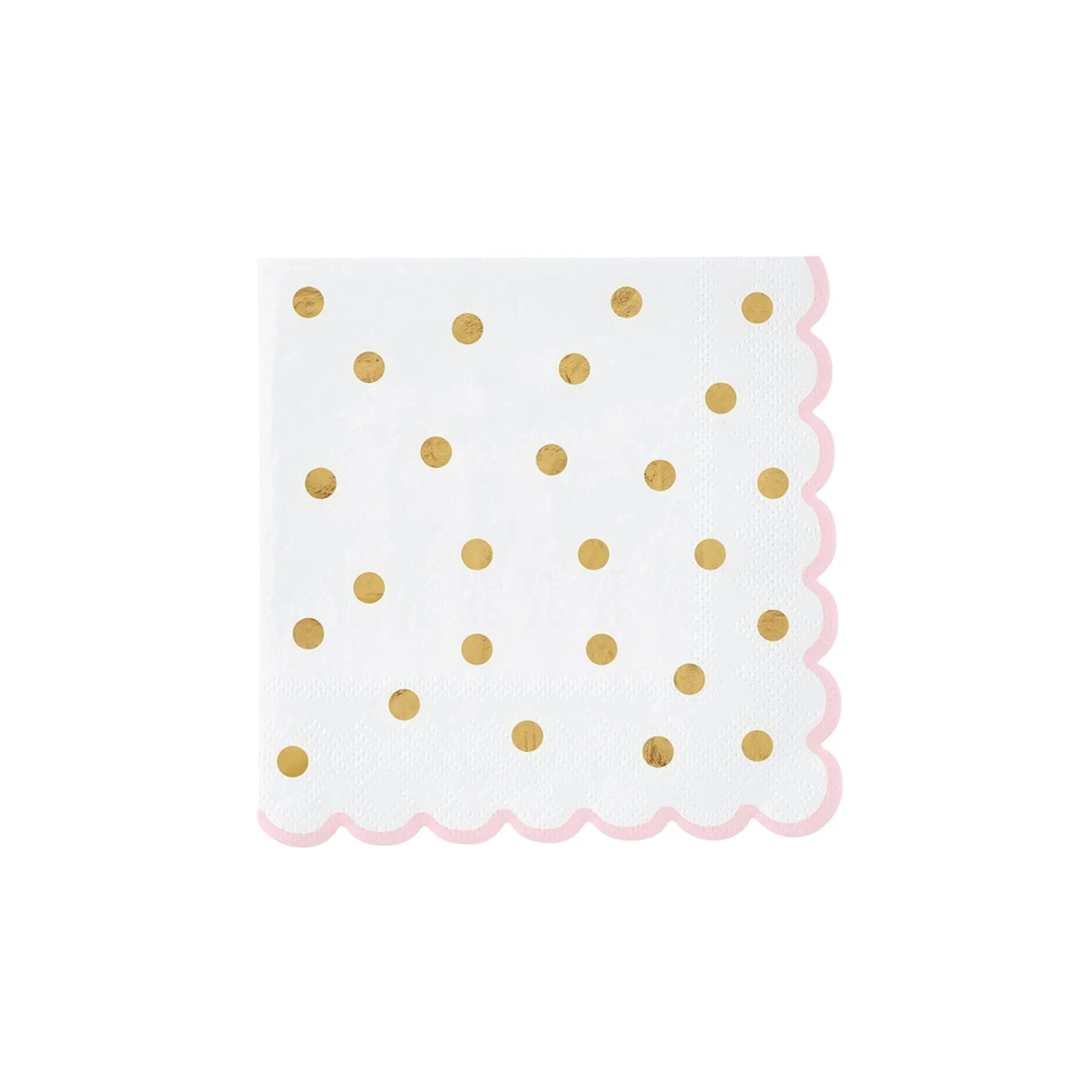 Gold Foil Polka Dot Dessert Napkins 20ct