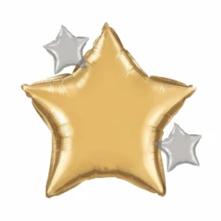 Creative Converting Gold & Silver Stars Foil Balloon 24in