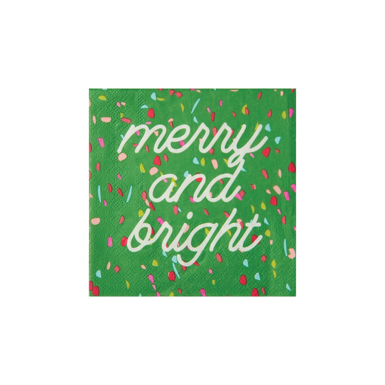 Green Merry & Bright Dessert Napkins 20ct - Image 4
