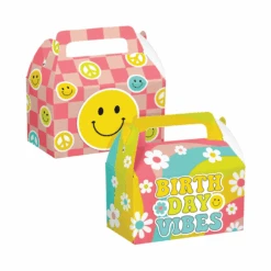 Creative Converting Flower Power Favor Boxes 4ct