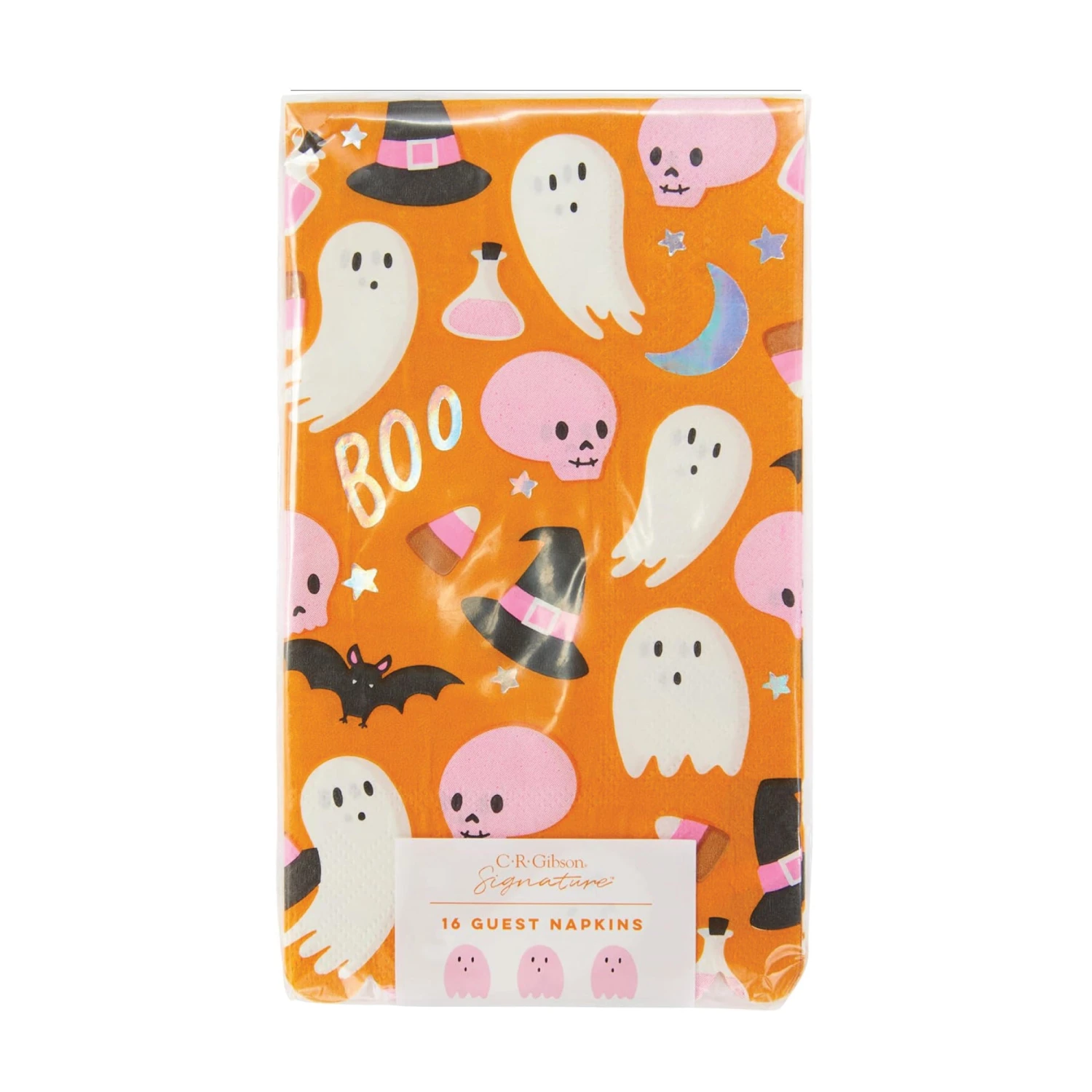 Orange Halloween Icon Paper Guest Towels 16ct - Image 3