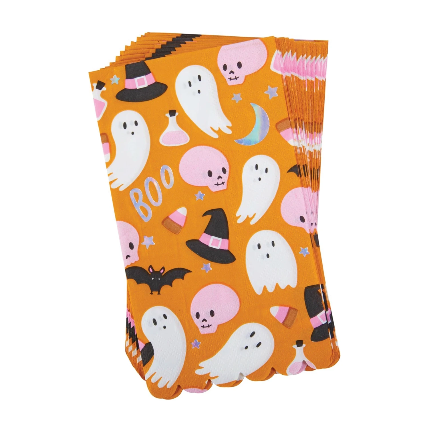 Orange Halloween Icon Paper Guest Towels 16ct - Image 2