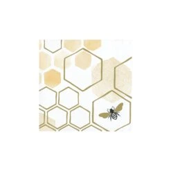 Creative Converting Gold Honeycomb Bee Dessert Napkins 16ct